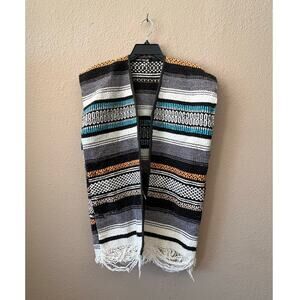 Vintage 70s traditional Mexican sarape vest